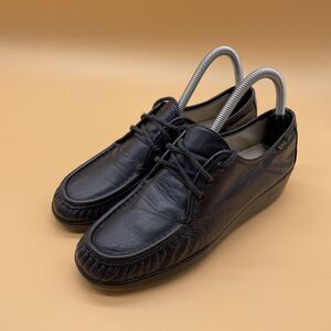 SAS Walking Blue Leather Comfort Walking Loafer Shoes Womens 8 (S) NARROW‎